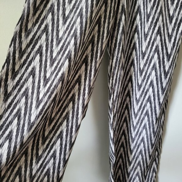 Body Central Pants Women's Small Wide Leg Black and White Elastic Waist Y2K - Picture 4 of 5